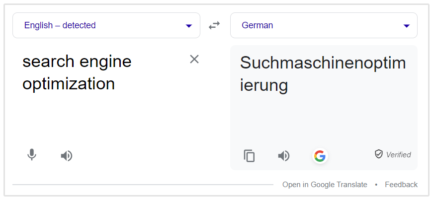 Deutsche SEO-Übersetzung